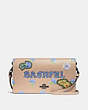 COACH®,DISNEY X COACH BASHFUL FOLDOVER CROSSBODY CLUTCH,Leather,Mini,Pewter/Nude Pink,Front View