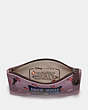 COACH®,DISNEY X COACH SNOW WHITE TURNLOCK POUCH 26,canvas,Pewter/Jasmine,Inside View,Top View