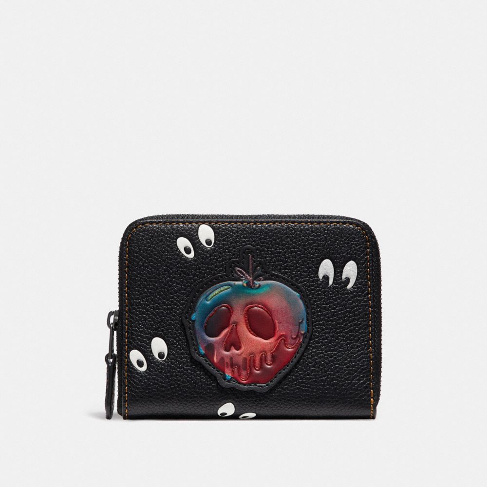 Disney X Coach Small Zip Around Wallet With Spooky Eyes Print