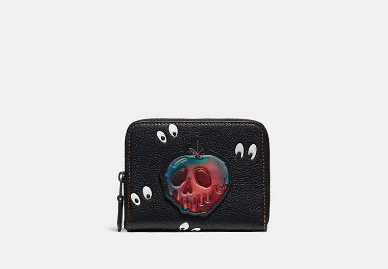Disney X Coach Small Zip Around Wallet With Spooky Eyes Print