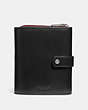 COACH®,CORD ORGANIZER,Leather,Mini,Black,Front View