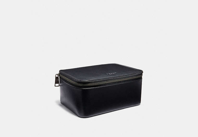 COACH®,TECH ORGANIZER,Leather,Small,Black,Front View