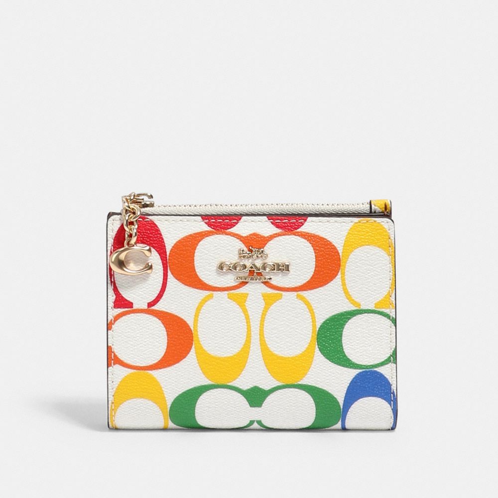 Coach rainbow best sale card case