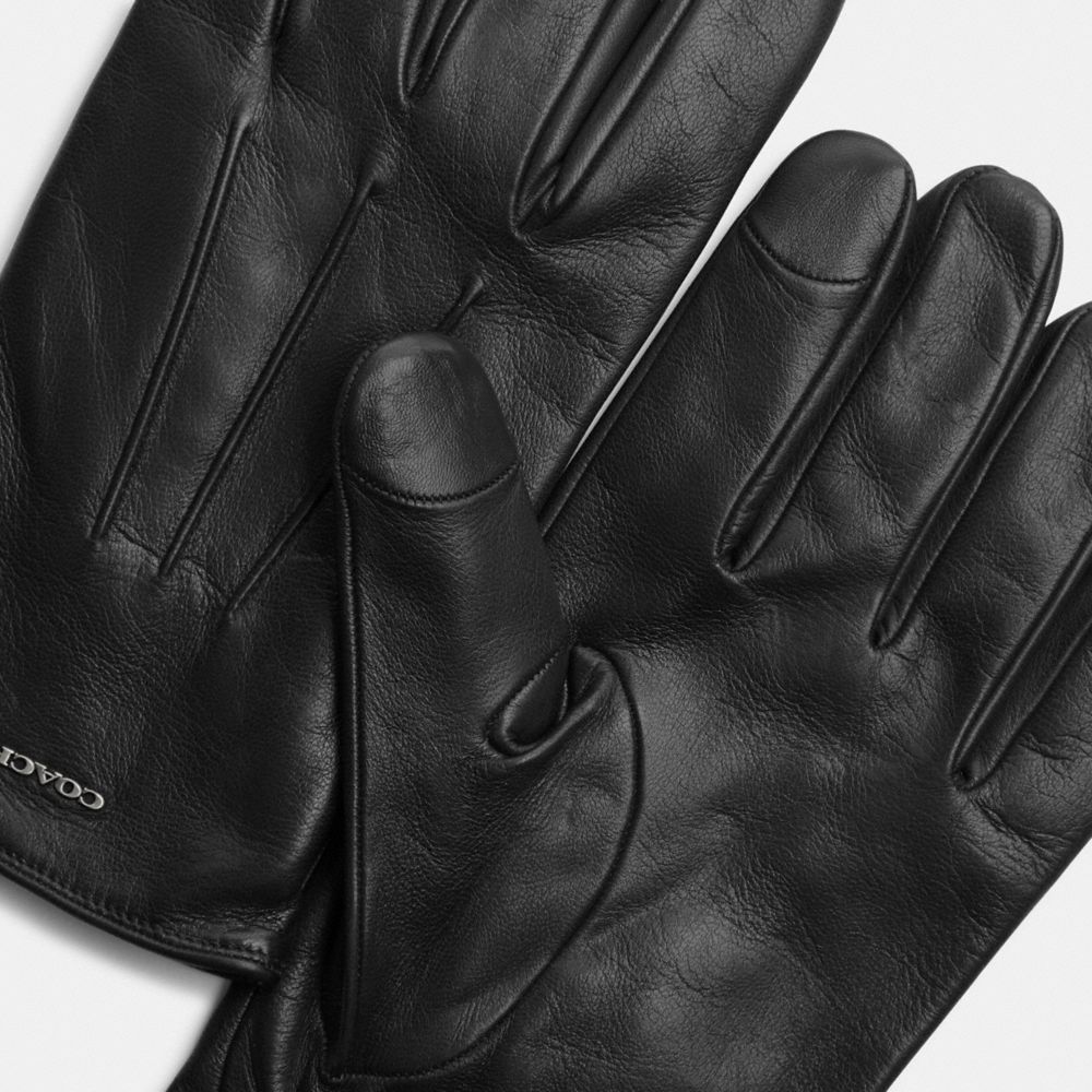 COACH®,TECH NAPPA GLOVES,Black,Closer View