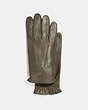 COACH®,TECH NAPPA GLOVES,Leather,MOSS,Front View