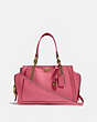 COACH®,DREAMER,Leather,Medium,Brass/Orchid,Front View