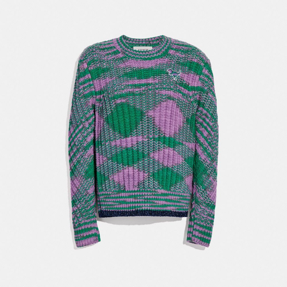 COACH®,Space Dye Crewneck Sweater,,Scale View