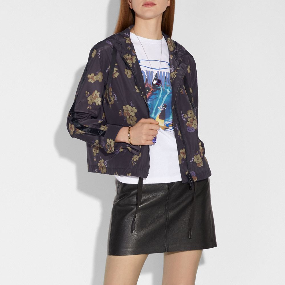 COACH®,Forest Floral Print Zip Hoodie,,Scale View