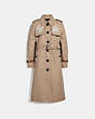 COACH®,LACE EMBROIDERED TRENCH COAT,Mixed Material,KHAKI,Front View