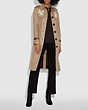 COACH®,LACE EMBROIDERED TRENCH COAT,Mixed Material,KHAKI,Scale View