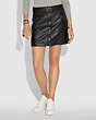 COACH®,LEATHER SKIRT,Leather,Black,Scale View