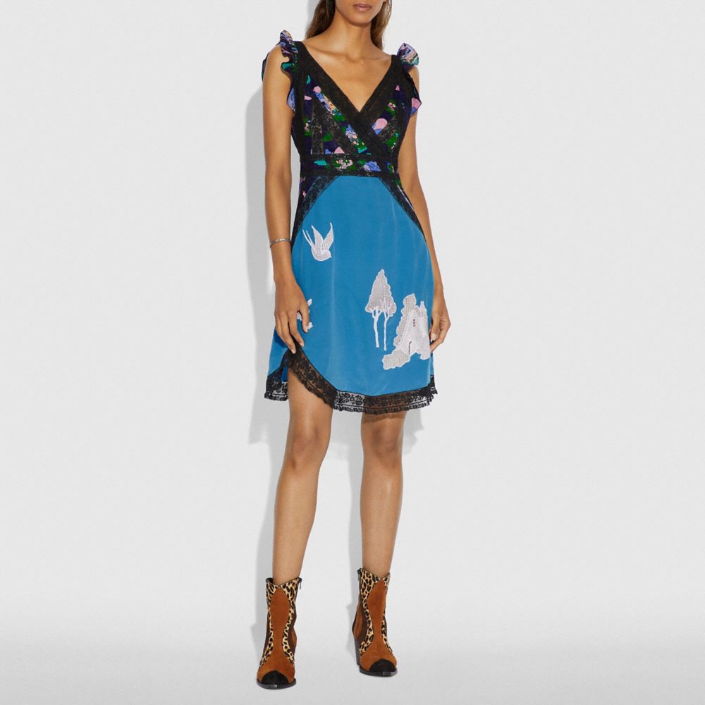 Lace Embroidered Short Dress