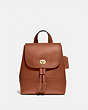 COACH®,TURNLOCK BACKPACK,Leather,Medium,Brass/1941 Saddle,Front View