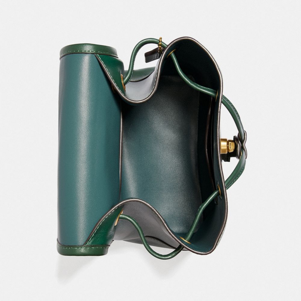 COACH®,Turnlock Backpack,,Inside View,Top View