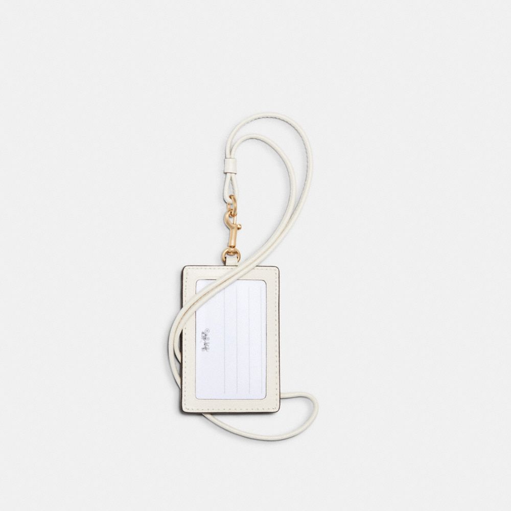 COACH®,Id Lanyard With Orange Print,,Back View