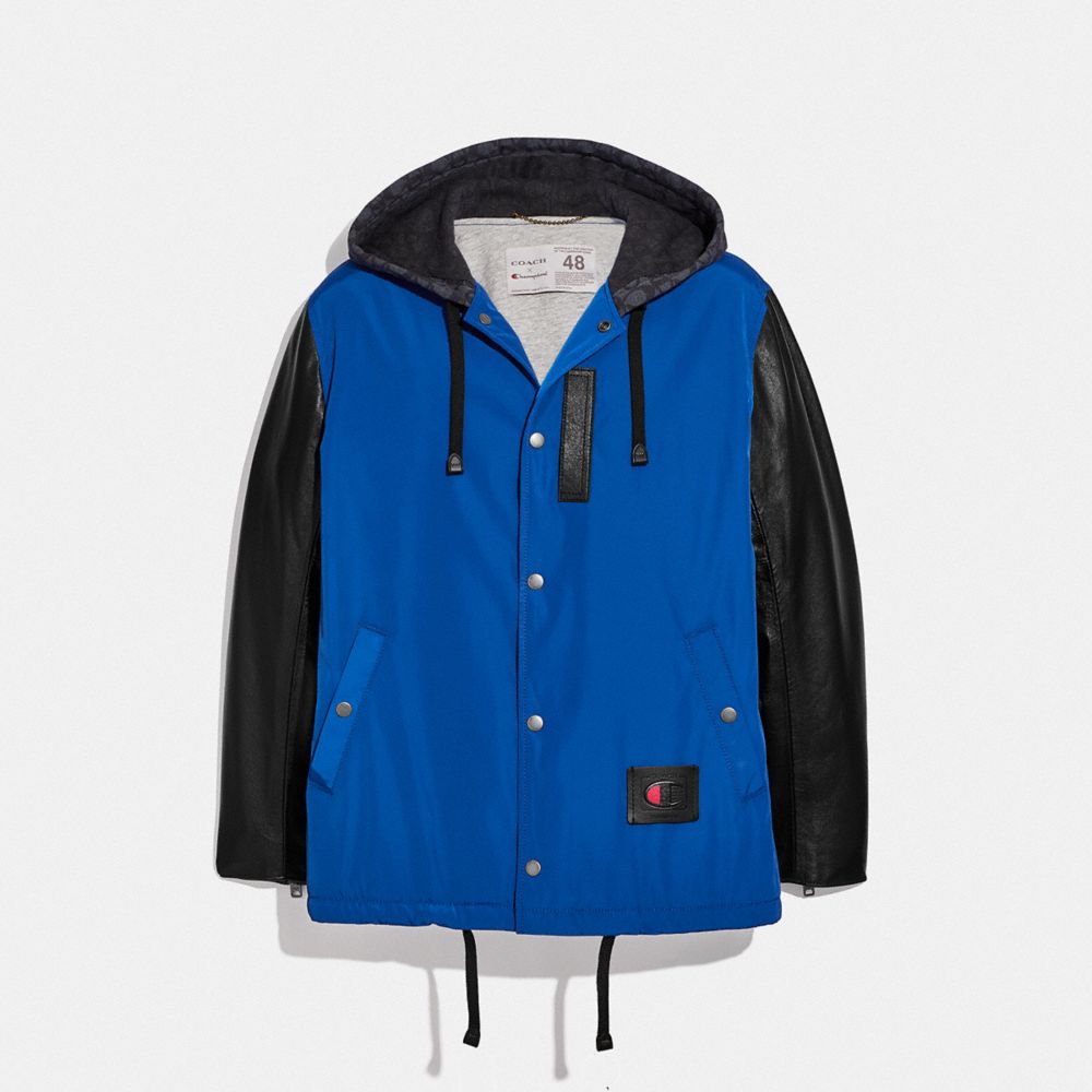 Champion faux shearling lined hotsell coach's jacket