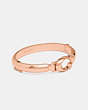 COACH®,SCULPTED SIGNATURE PLAQUE BANGLE,Plated Brass,Rose Gold,Front View