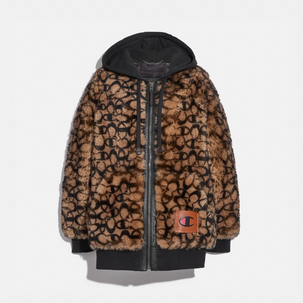 COACH Outlet Coach X Champion Super Fleece Shearling Hoodie