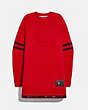 COACH®,ROBE PULL COACH X CHAMPION,Laine/Cachemire,Rouge.,Front View