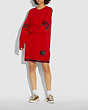 COACH®,COACH X CHAMPION SWEATER DRESS,Wool/Cashmere,Red.,Scale View