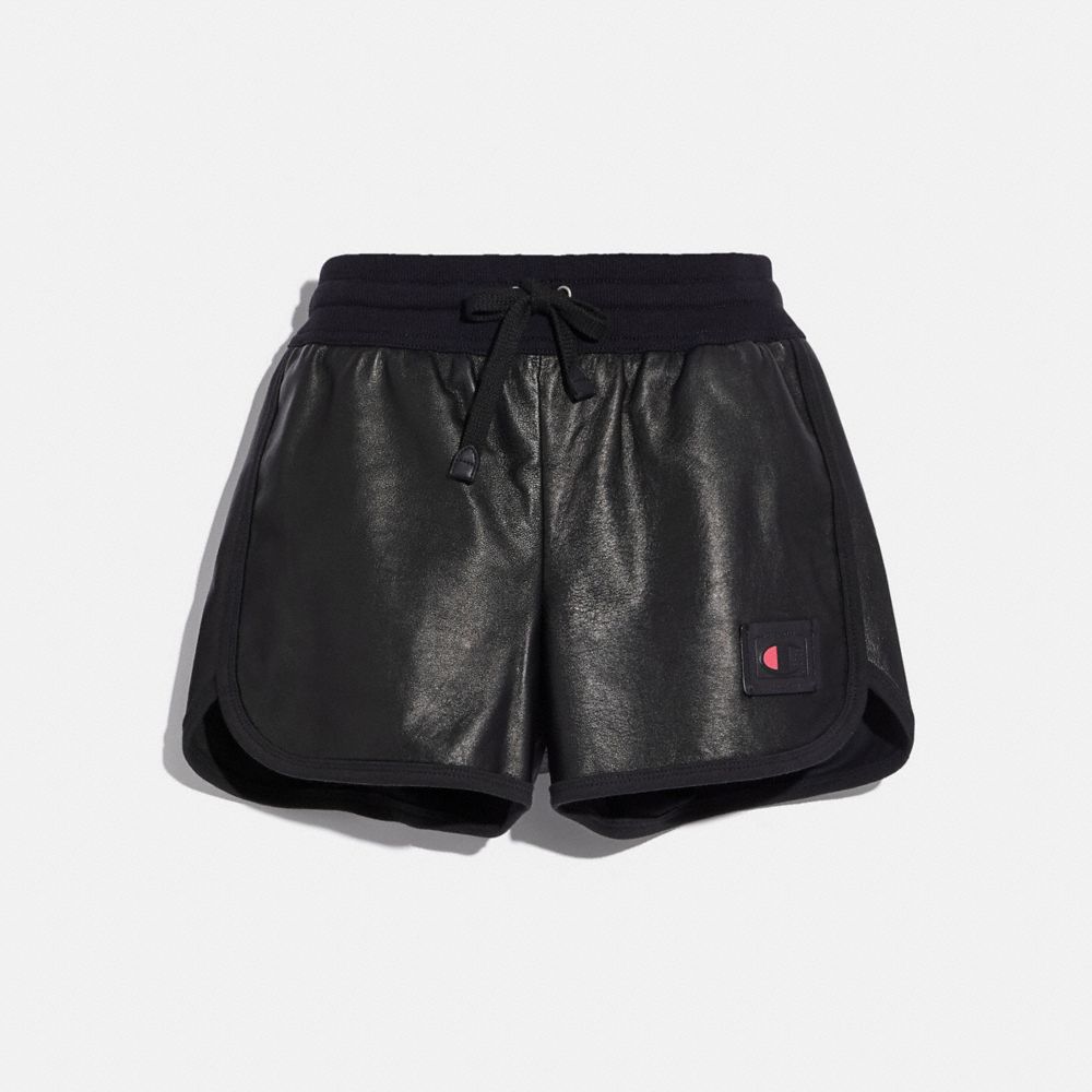 COACH®  Leather Shorts