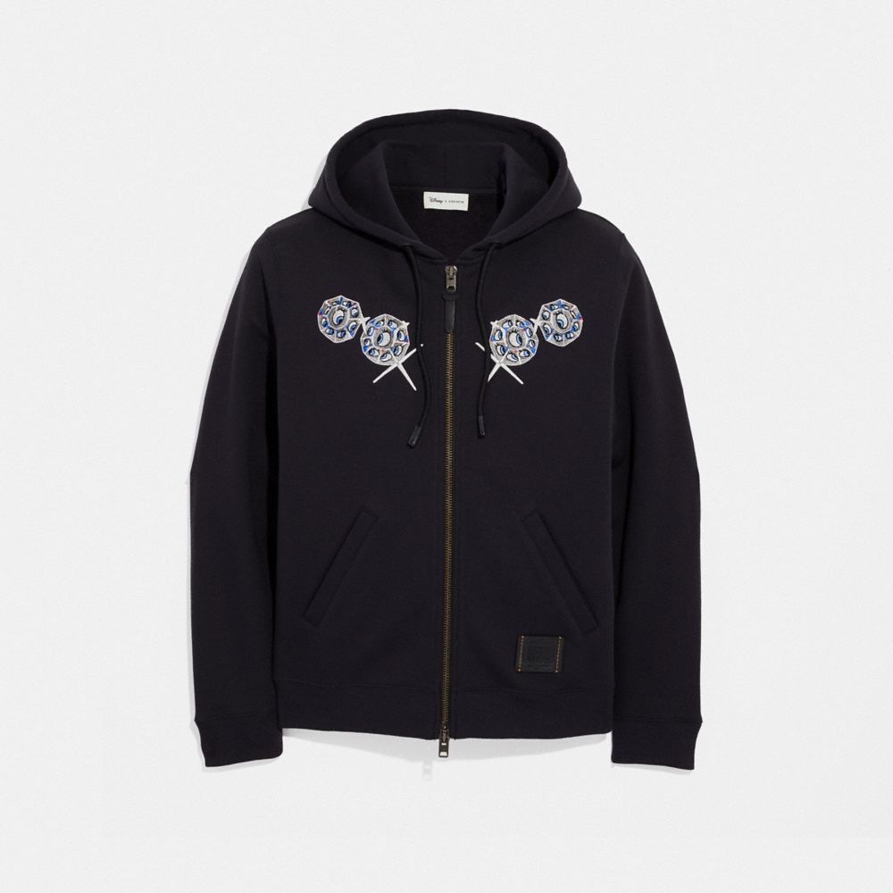 COACH®,DISNEY X COACH BASHFUL HOODIE,cotton,Black,Scale View