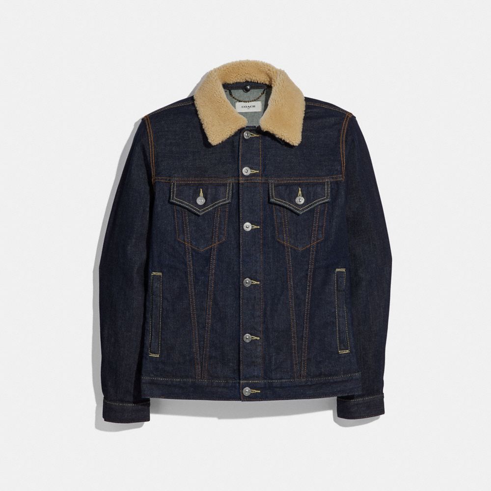 Denim Jacket With Shearling Collar