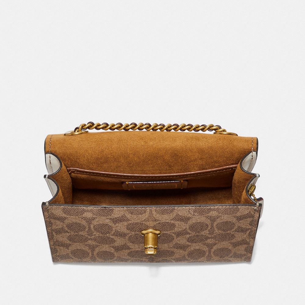 COACH®,Parker 18 In Signature Canvas,,Inside View,Top View
