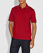 COACH®,REXY PATCH POLO,cotton,Red.,Scale View