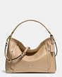 COACH®,SCOUT HOBO,Pebbled Leather,Medium,Light Gold/Nude,Front View