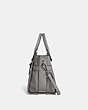 COACH®,COACH SWAGGER CARRYALL IN PEBBLE LEATHER,Leather,Large,Gunmetal/Heather Grey,Angle View