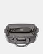 COACH®,COACH SWAGGER CARRYALL IN PEBBLE LEATHER,Leather,Large,Gunmetal/Heather Grey,Inside View,Top View