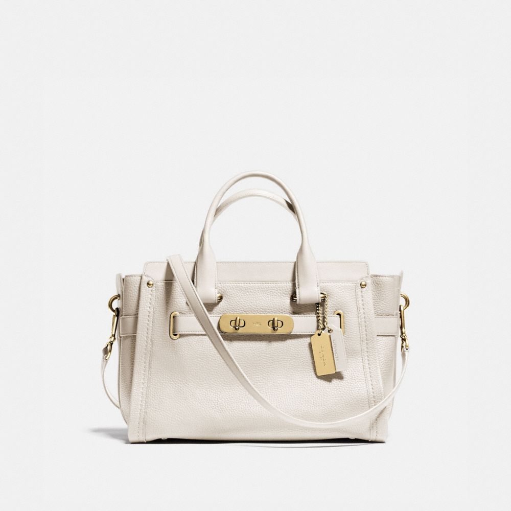 COACH®,Coach Swagger Carryall In Pebble Leather,,Front View