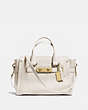 COACH®,CARRYALL COACH SWAGGER EN CUIR CAILLOU,Cuir,Or/Craie,Front View
