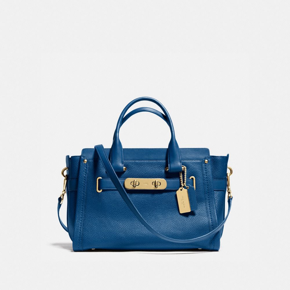 Coach Swagger Carryall En Cuir Galet