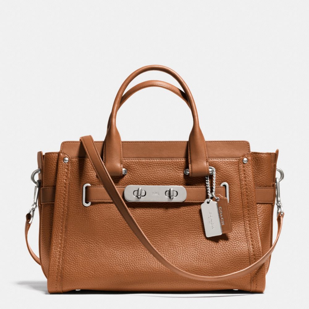 COACH®,Coach Swagger Carryall In Pebble Leather,,Front View