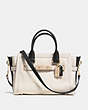 COACH®,COACH SWAGGER 27 IN COLORBLOCK,Leather,Large,Light Gold/Chalk Multi,Front View