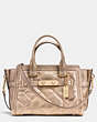 COACH®,COACH SWAGGER 27 WITH PATCHWORK,metallicleather,Large,Rose Gold/Light Gold,Front View