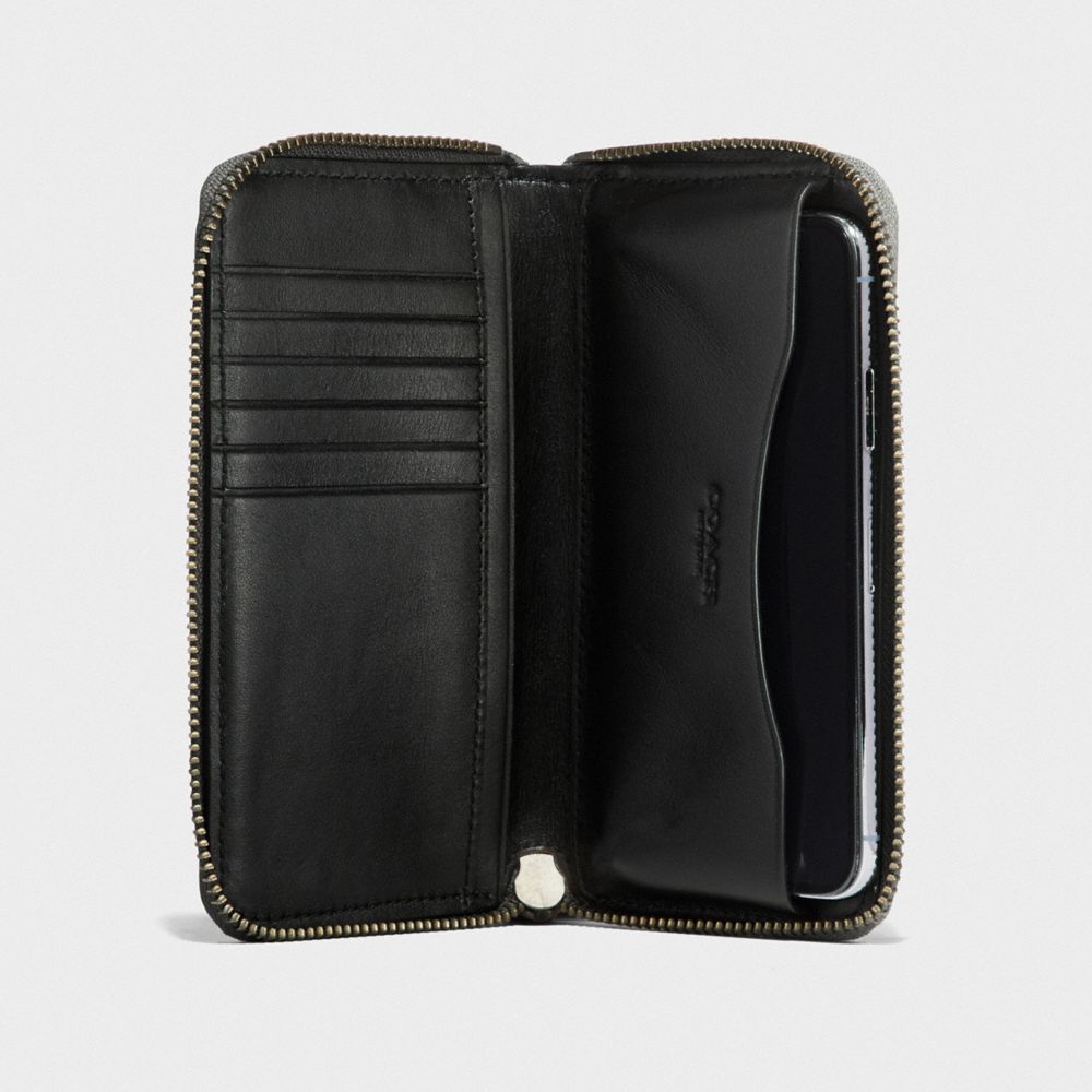 Zip Around Phone Wallet With Quilting