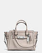 COACH®,COACH SWAGGER 27,Leather,Large,Silver/Grey Birch,Front View