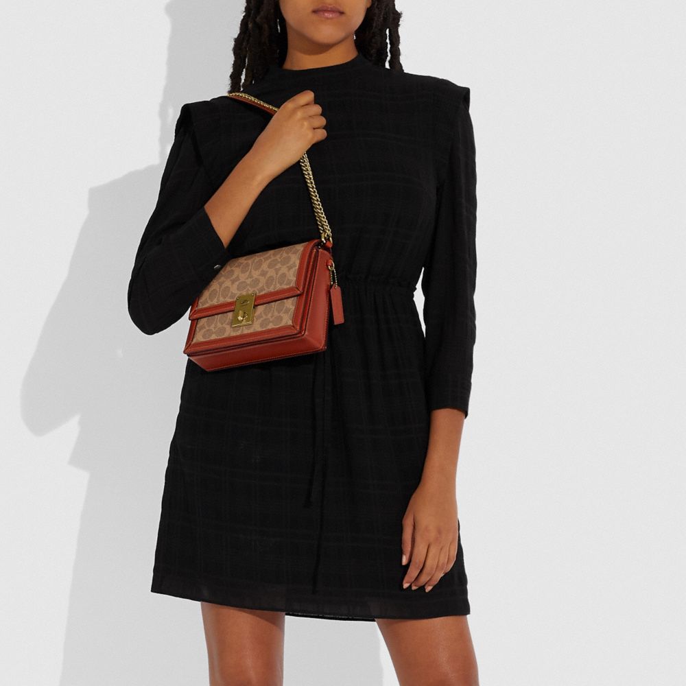 COACH®,Hutton Shoulder Bag In Signature Canvas,,Detail View