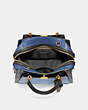 COACH®,DREAMER 21,Leather,Small,Brass/Azure Multi,Inside View,Top View