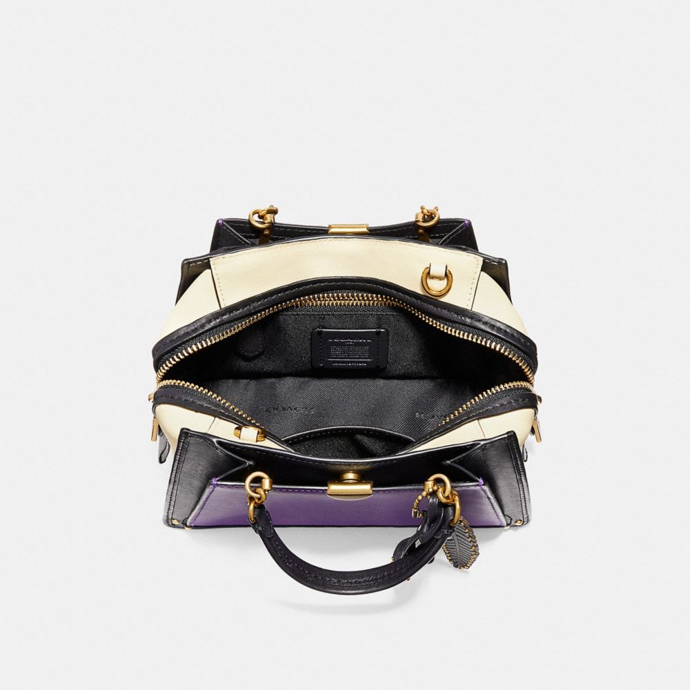 COACH®,RÊVEUR 21,Cuir,Laiton/Pourpre Multi,Inside View,Top View