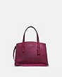 COACH®,CHARLIE CARRYALL 28,Leather,Gunmetal/Metallic Berry Multi,Front View
