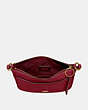 COACH®,CHAISE CROSSBODY,Leather,Small,Gold/Deep Red,Inside View,Top View