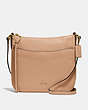 COACH®,CHAISE CROSSBODY,Leather,Small,Gold/Beechwood,Front View