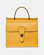 COACH®,WILLIS TOP HANDLE,Leather,Medium,V5/Maize,Front View