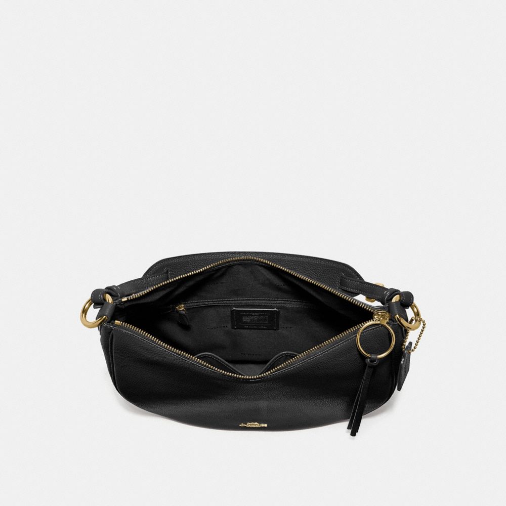 COACH®,SUTTON HOBO,Cuir,Doré/Noir,Inside View,Top View
