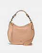 COACH®,SUTTON HOBO,Leather,Gold/Beechwood,Front View