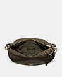 COACH®,SUTTON HOBO,Leather,Gold/Moss,Inside View,Top View